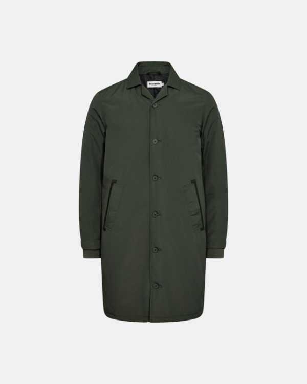 Trenchcoat | 100% polyester | Grøn