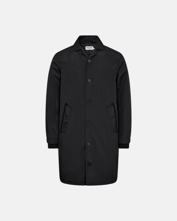 Trenchcoat | 100% polyester | Sort