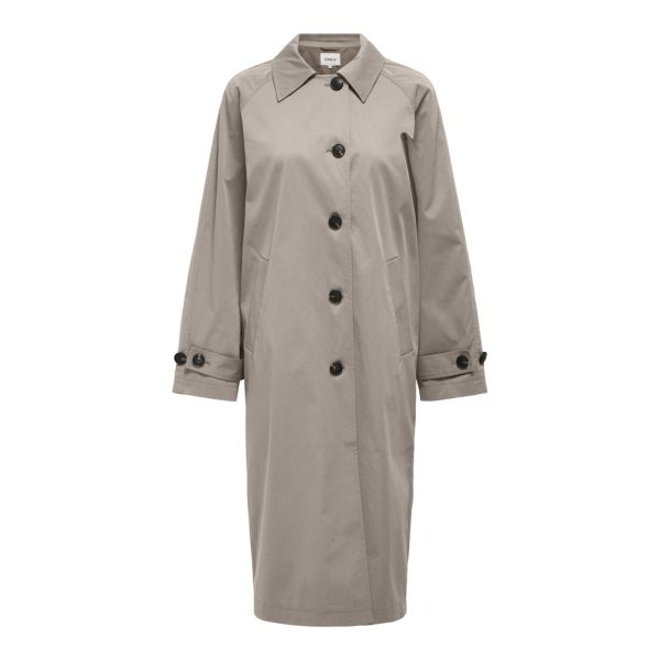 ONLY dame trenchcoat ONLEJA - String WALNUT