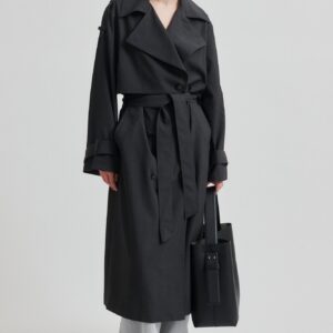 Zoe Trenchcoat - Dark grey melange
