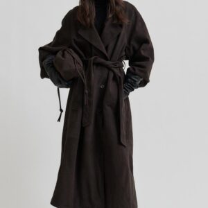 Noomi Suede trenchcoat - Chocolate Plum
