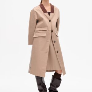 Dagny trenchcoat - Portabella Camel Check