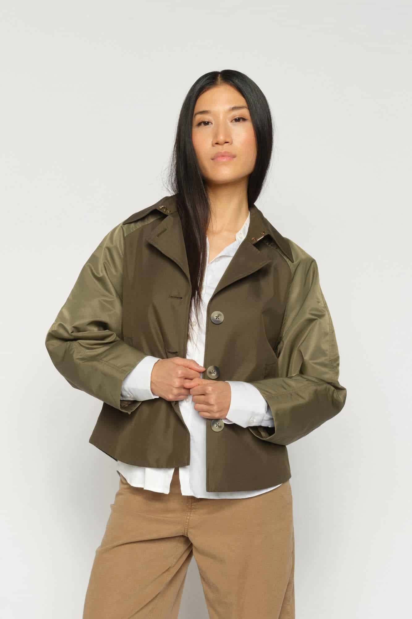 Zyla Neola trenchcoat - Olive Night